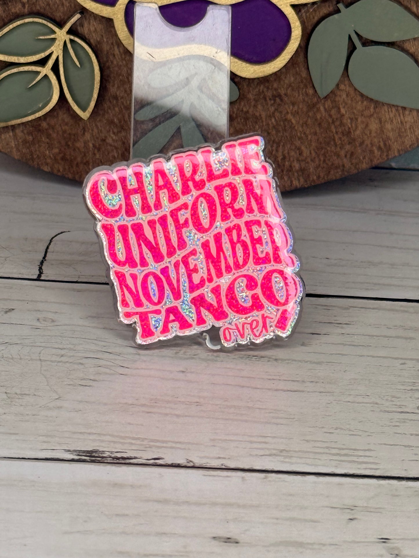 Sassy Charlie Uniform November Tango Badge Reel Topper
