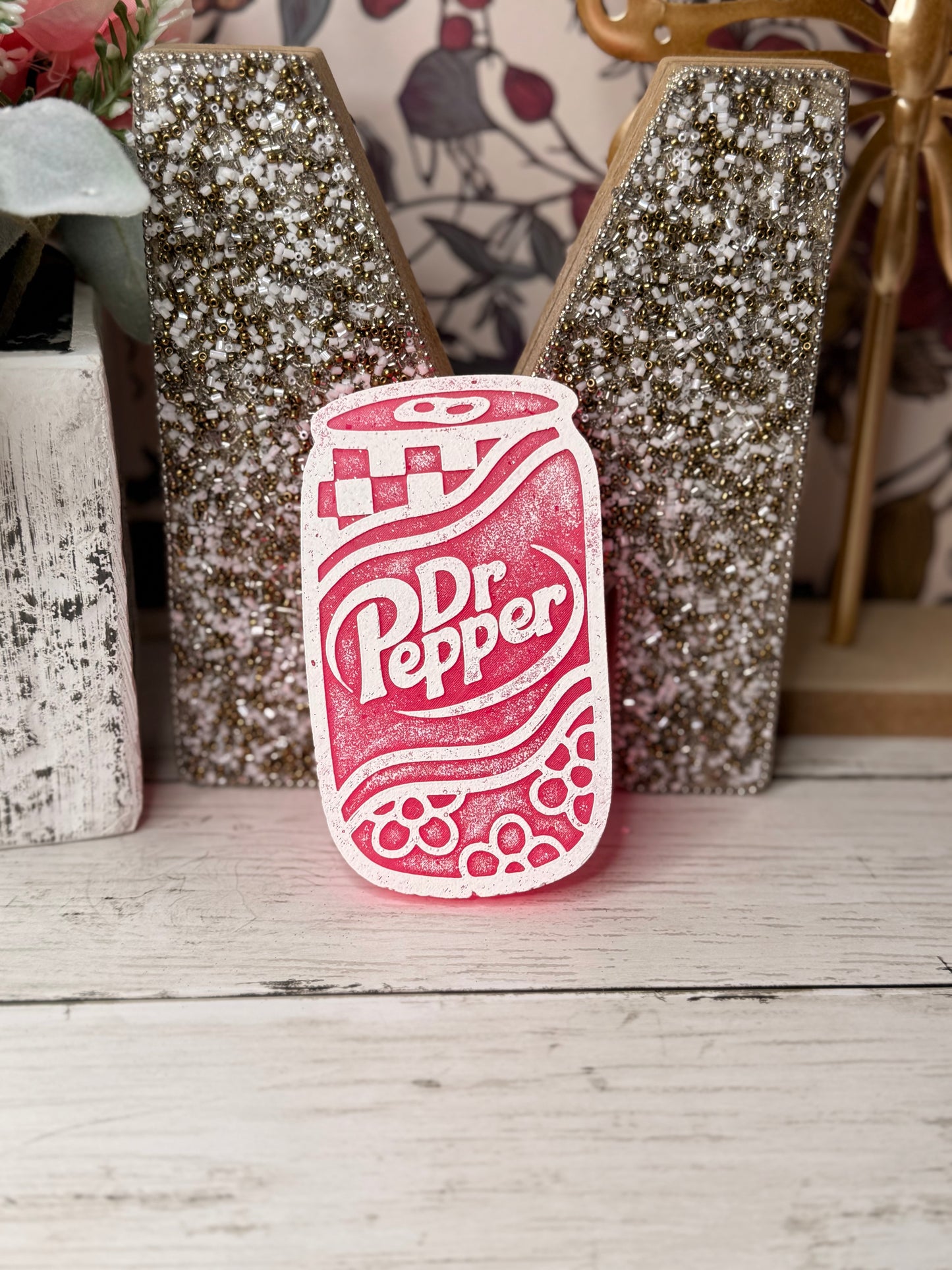 Pink & White Dr. Pepper Freshie - Love Spell
