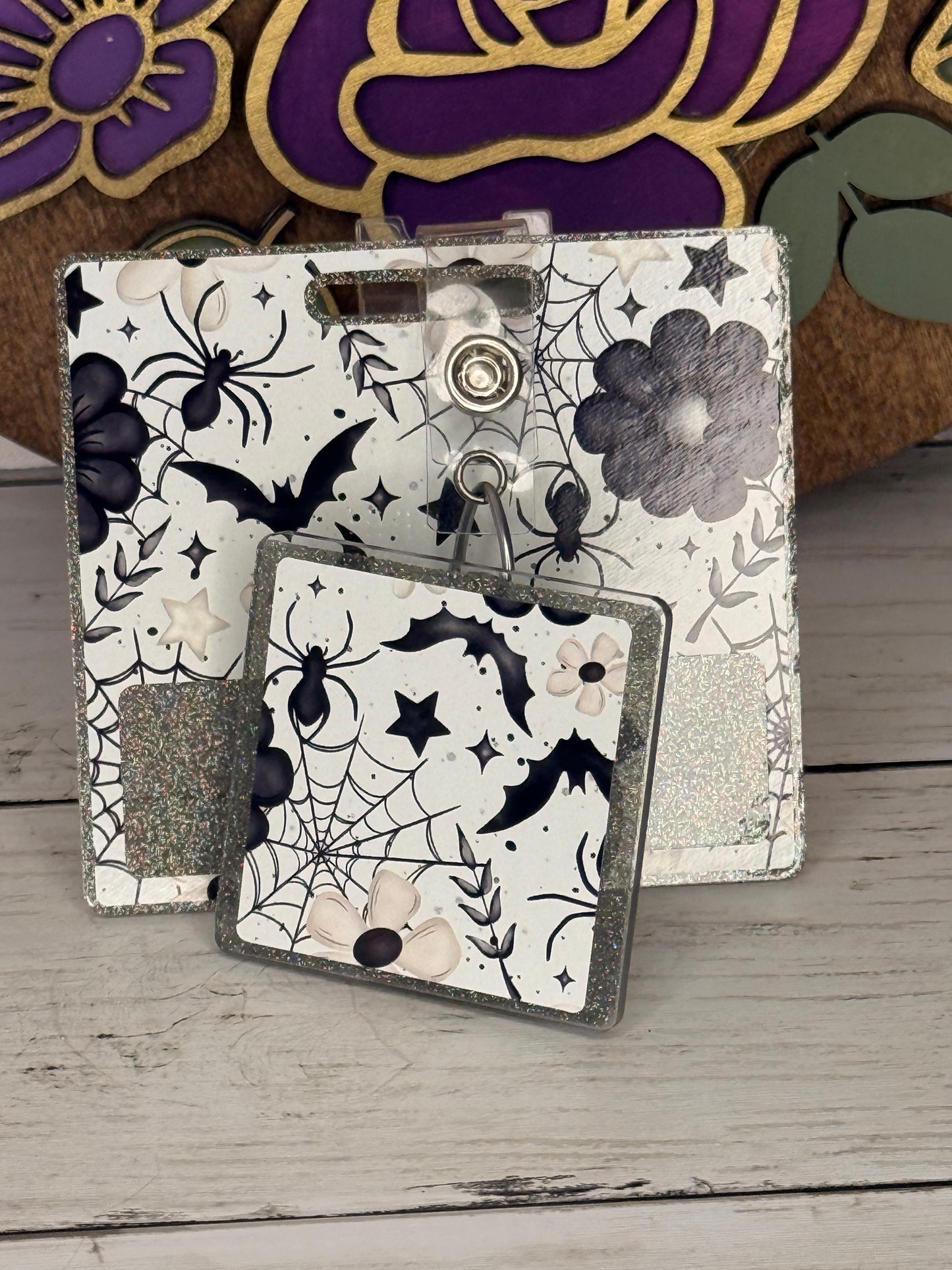 Bats & Webs Badge Buddy & Topper