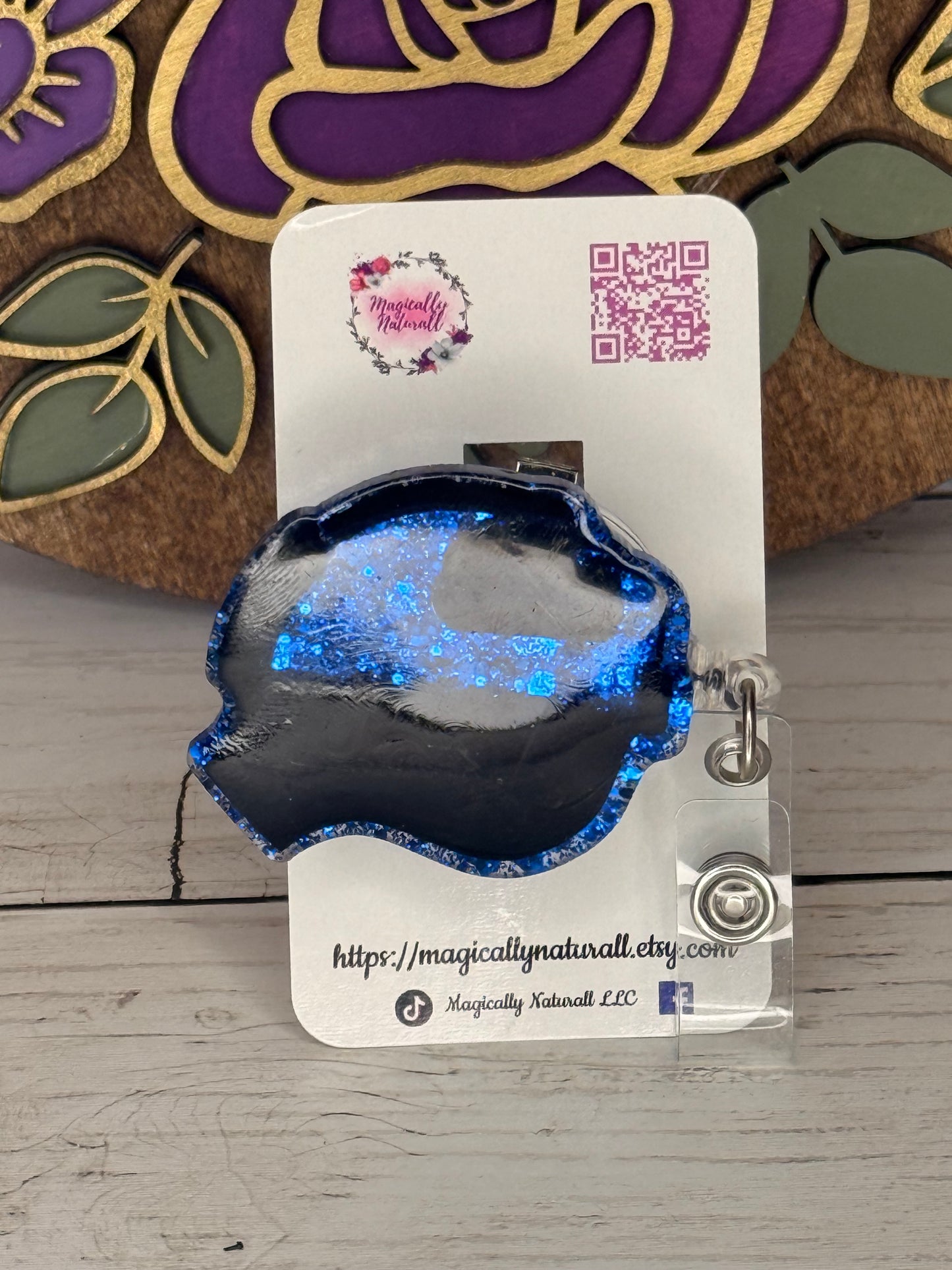 Thin Blue Line Headset Badge Reel