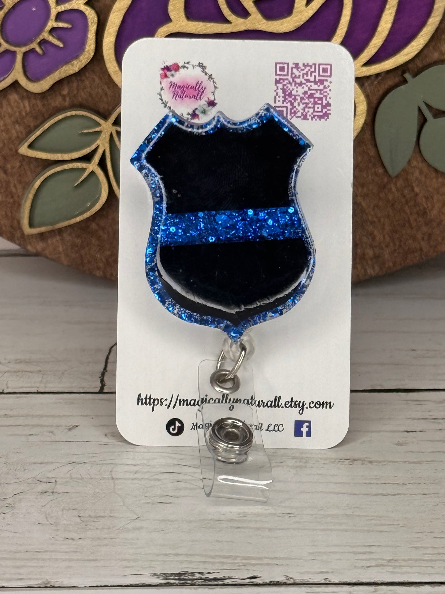 Thin Blue Line Badge Reel