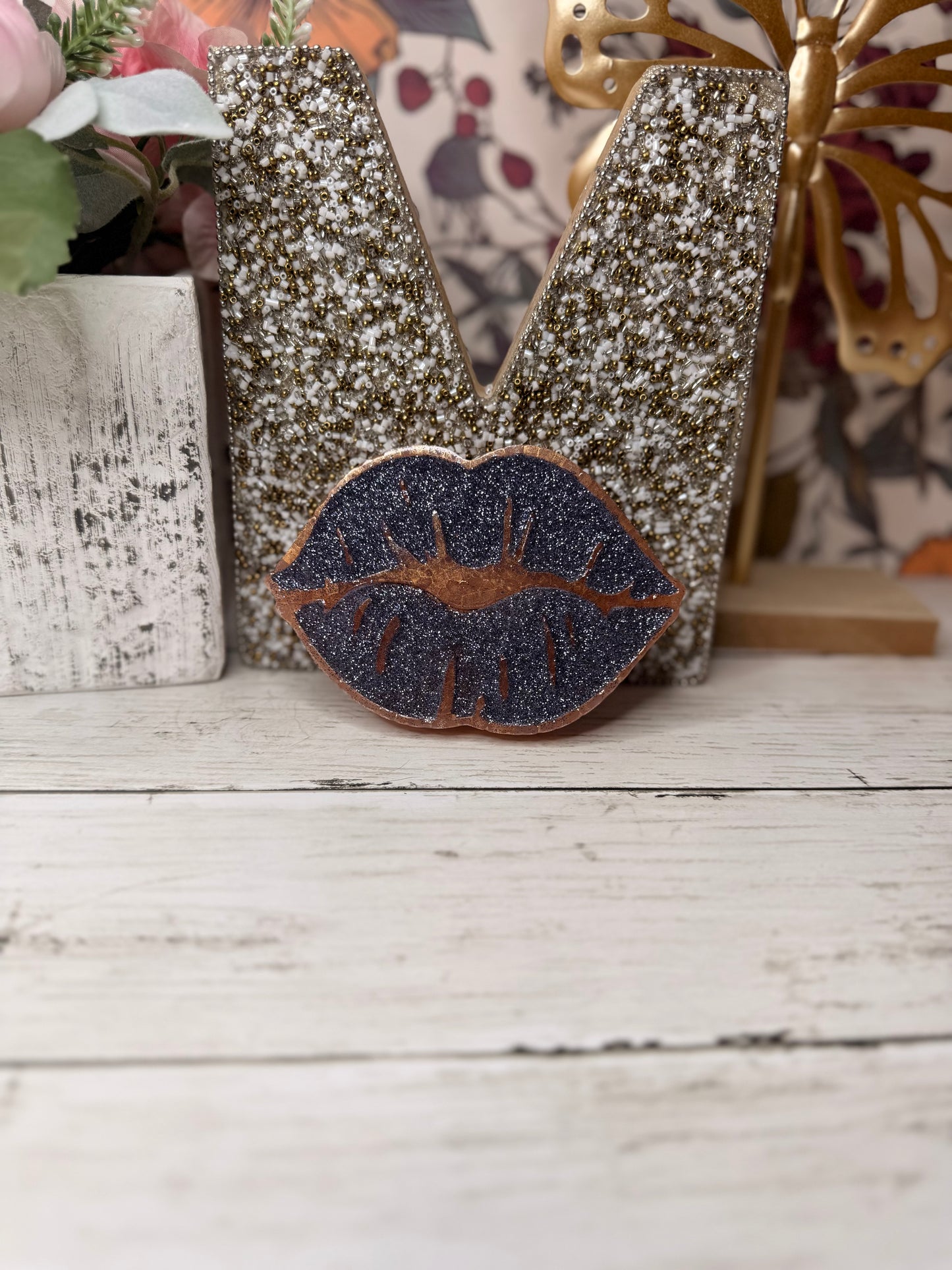 Orange & Navy Blue Lips Freshie - Butt Naked