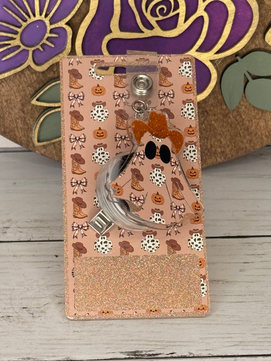 Yeehaw Ghostie Badge Buddy and Topper