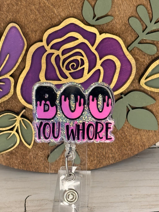 Light Boo You Whore Badge Topper