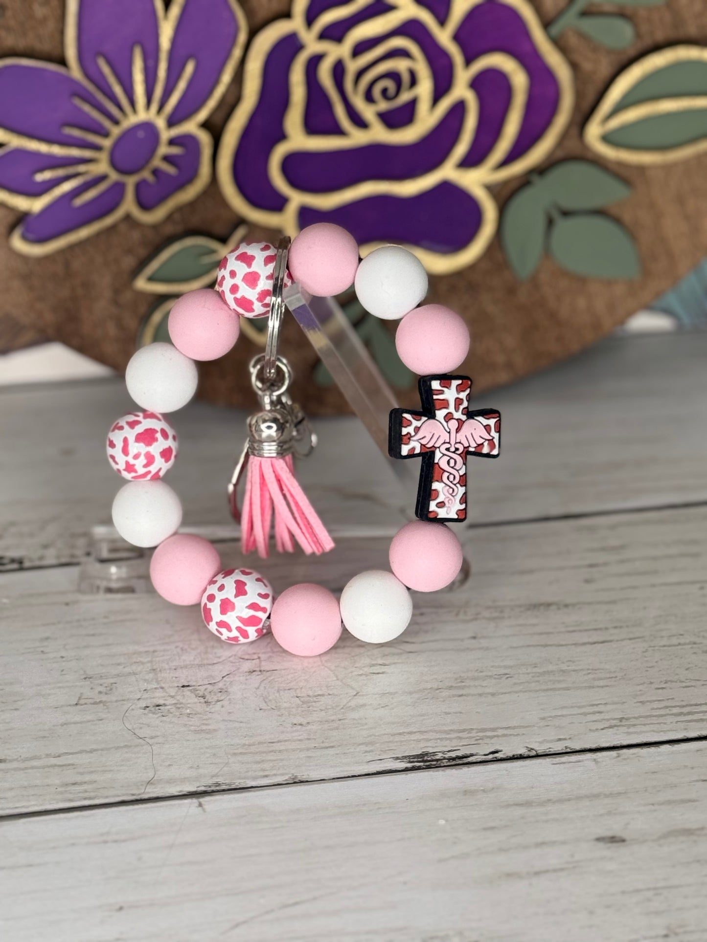 Pink Leopard Cross Wristlet