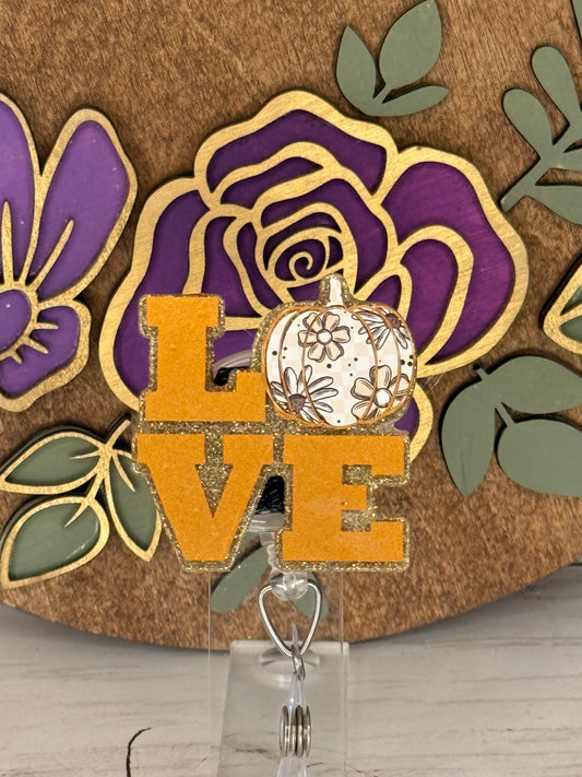 Love Pumpkin Badge Topper