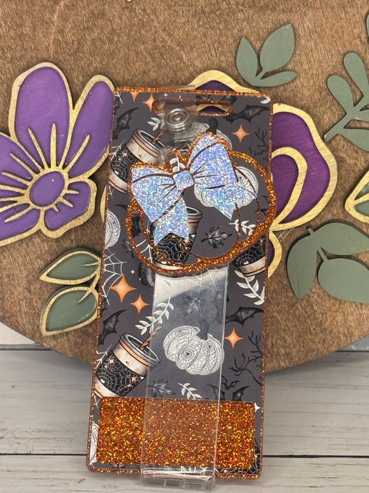 Pumpkin & Coffee Badge Buddy + Topper