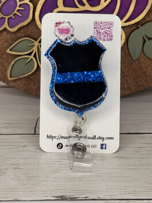 Thin Blue Line Badge Reel