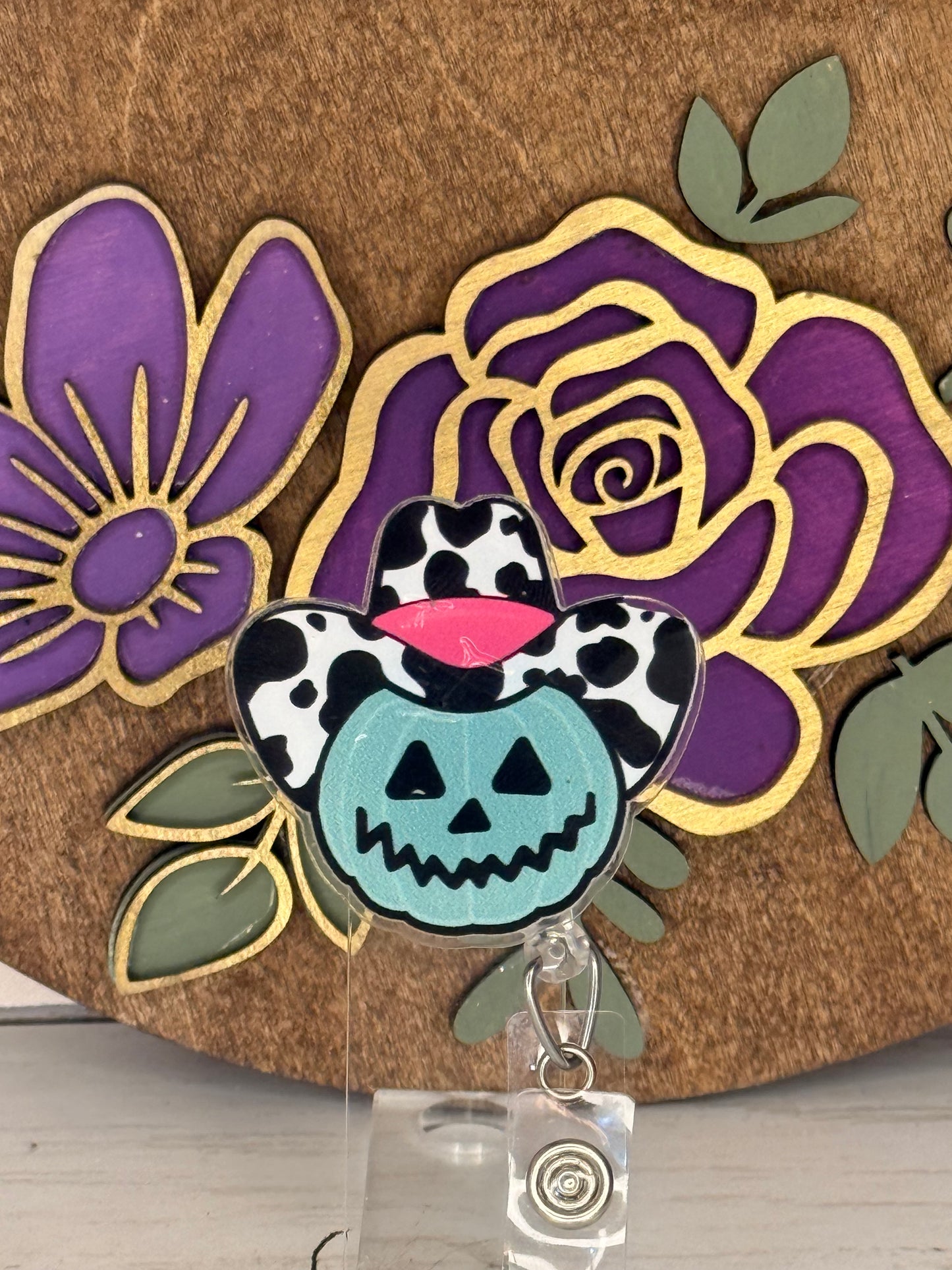 Cowboy Pumpkin Badge Topper