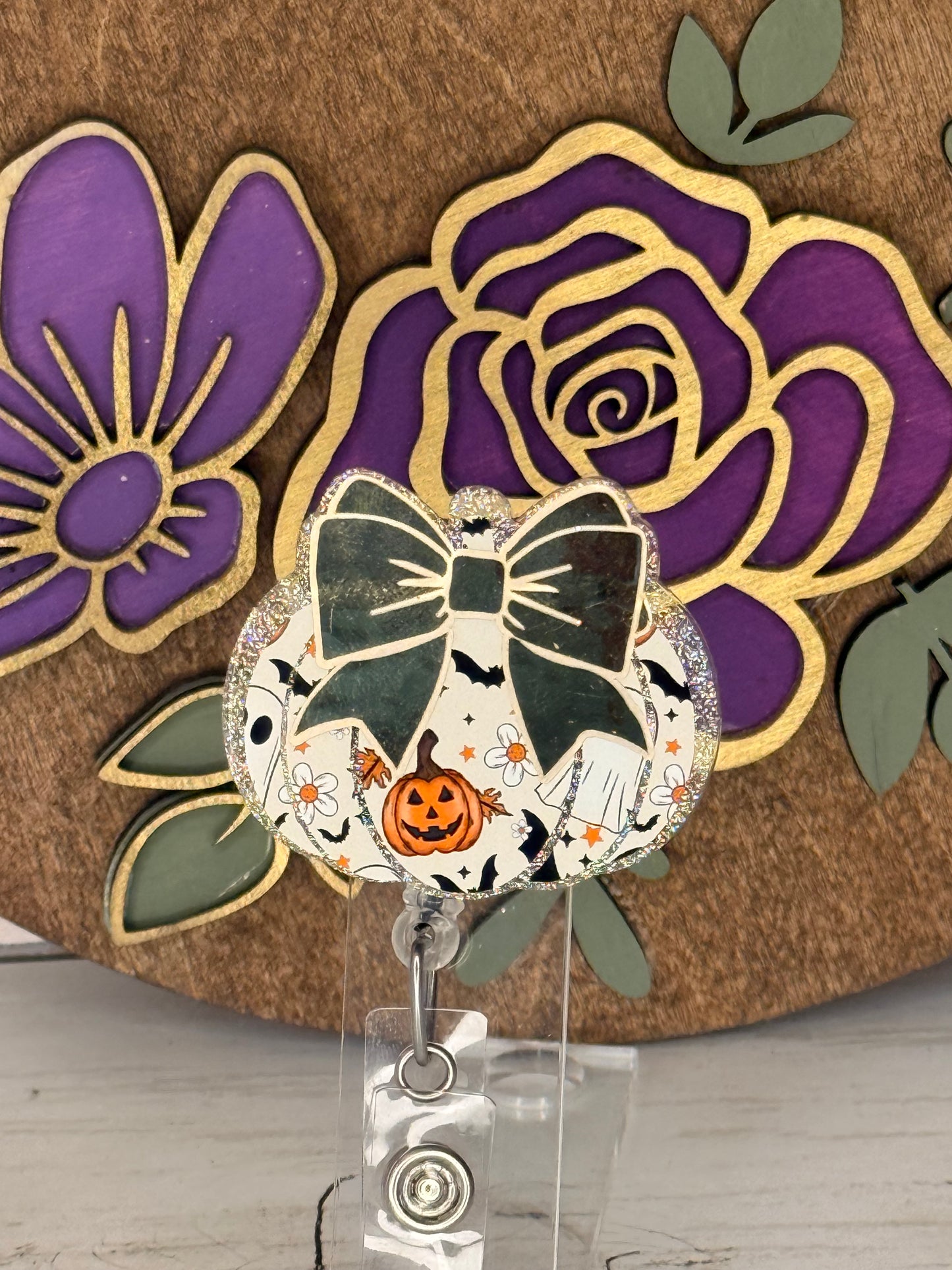 Spooky Pumpkin Badge Topper