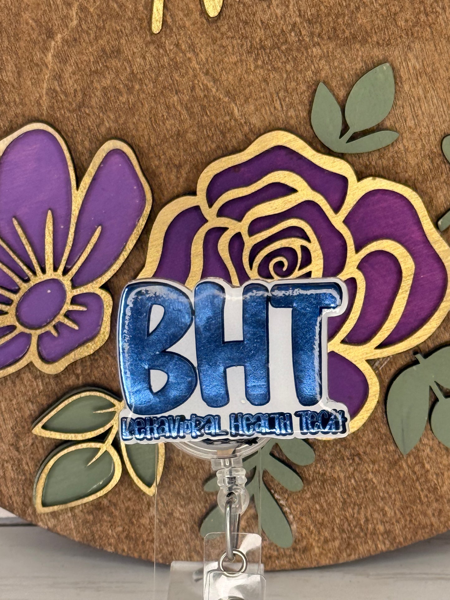 Blue & White BHT Badge Topper