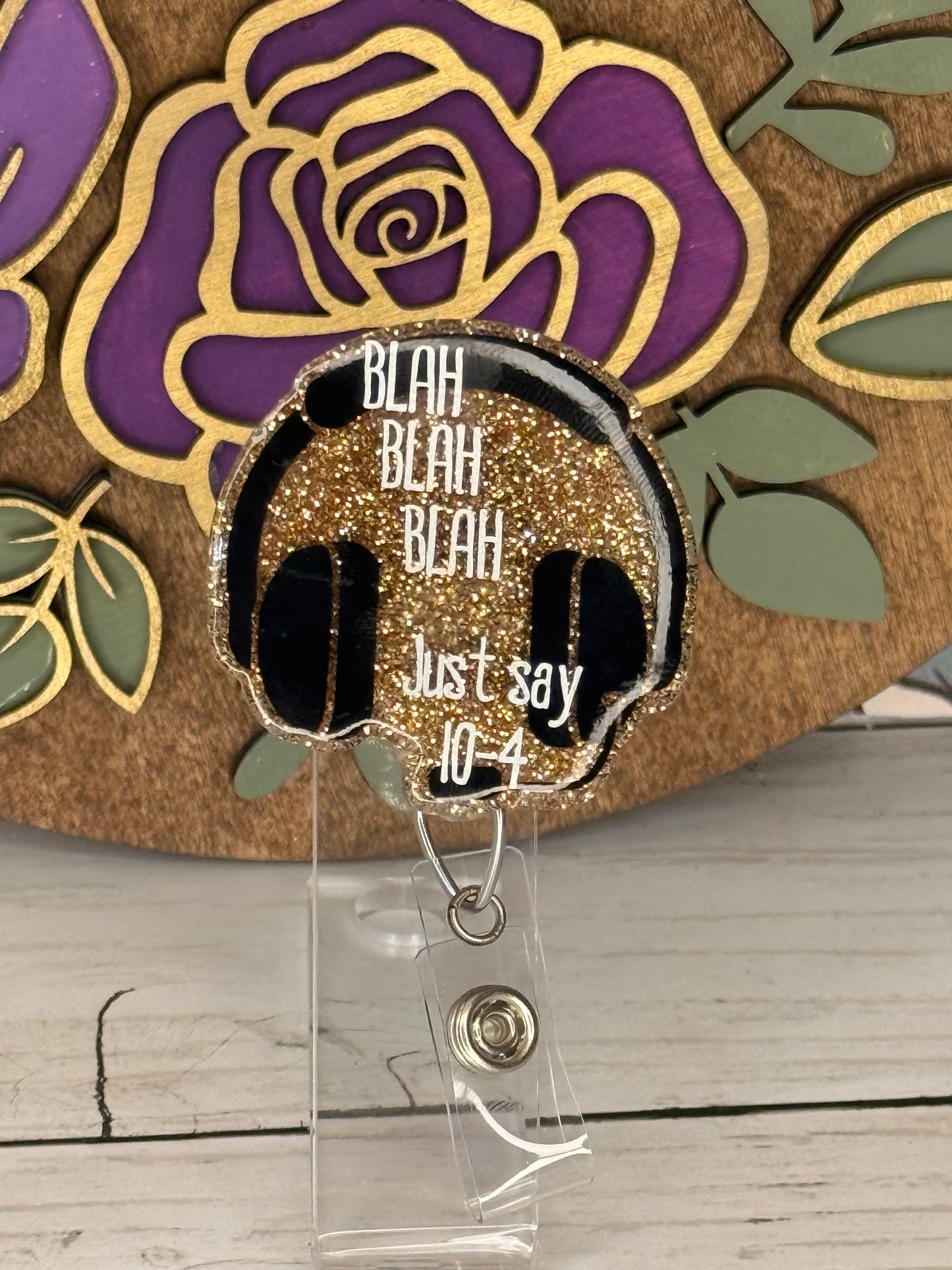 Blah Blah Blah Dispatcher Badge Topper