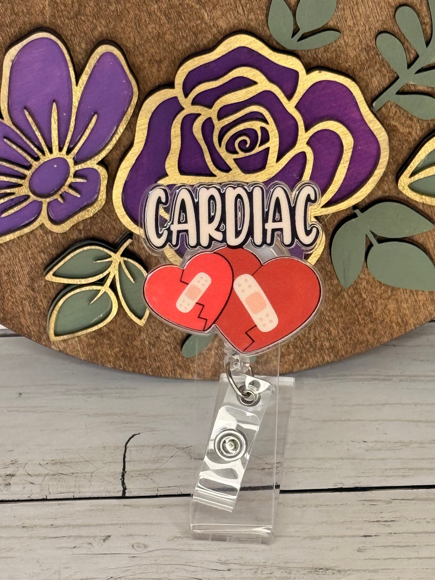 Clear Cardiac Badge Reel