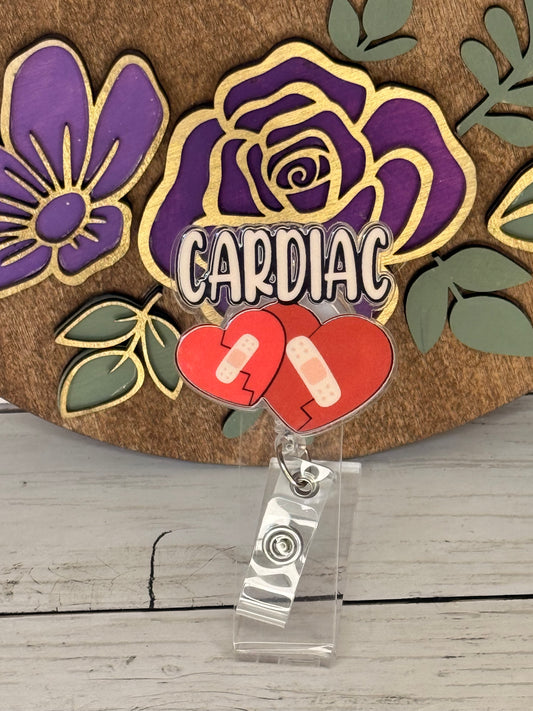 Clear Cardiac Badge Reel