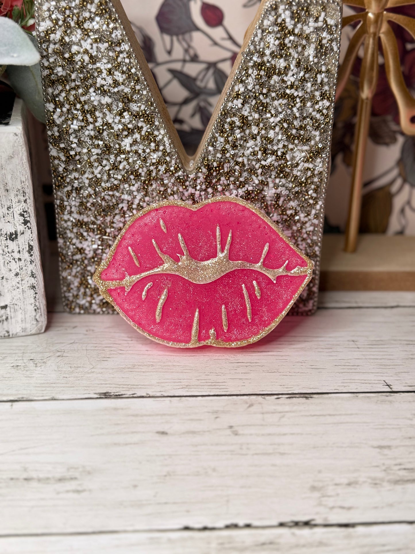 Pink & Gold Lips Freshie - Love Spell