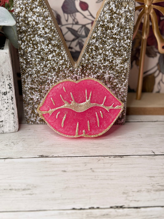 Pink & Gold Lips Freshie - Love Spell