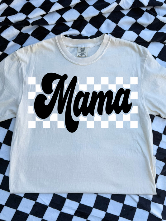 Solid Black Checkered Mama