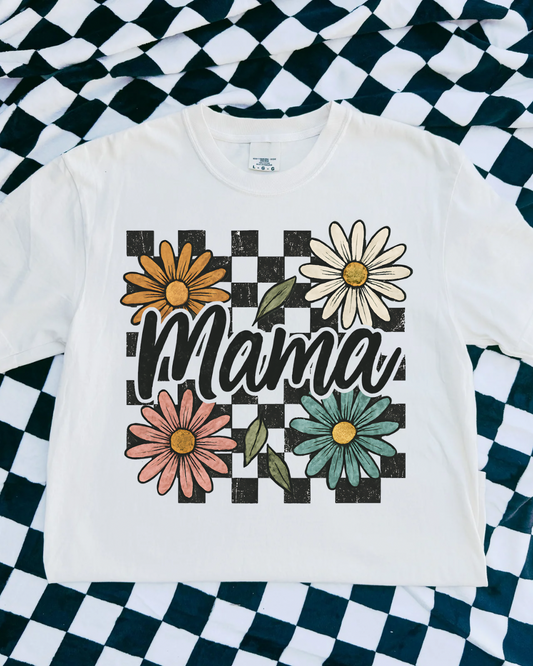 Floral Checkered Mama