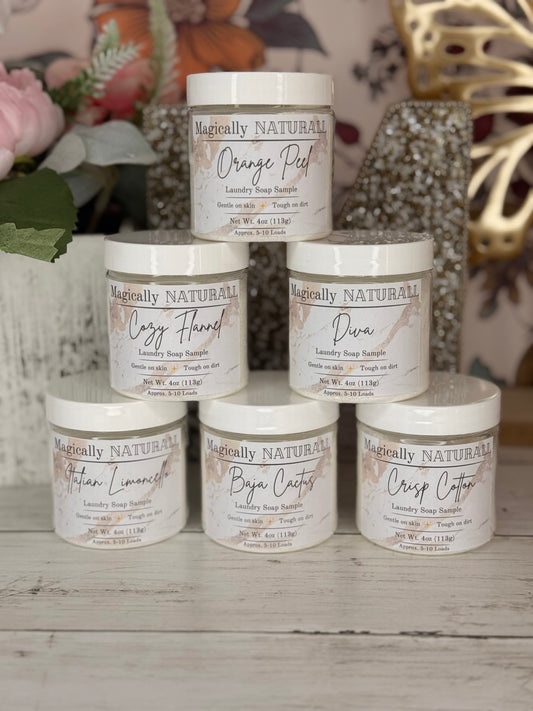 Laundry Soap Sampler Set - Choose 6 Fragrances