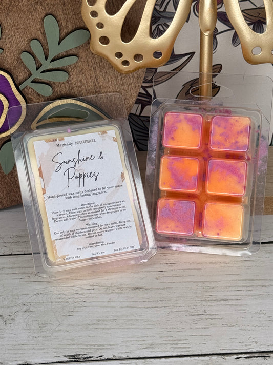 Sunshine & Poppies Clam Shell Wax Melt