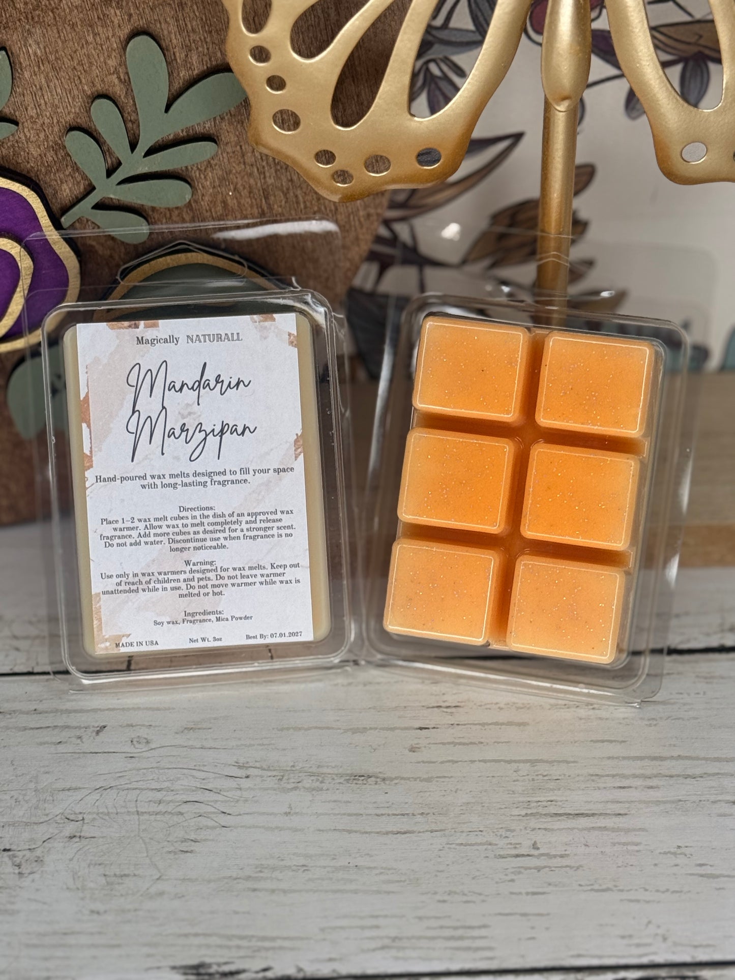 Mandarin Marzipan Clam Shell Wax Melt