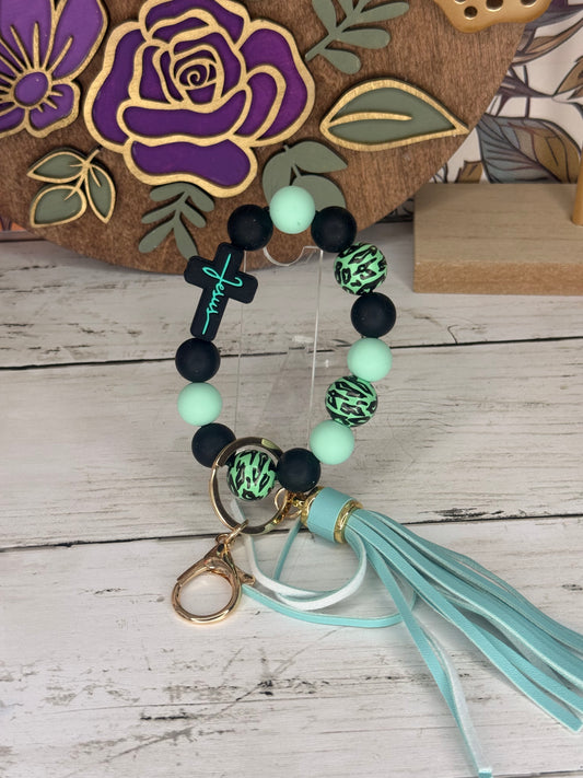 Teal Faith Wristlet