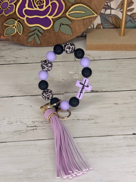 Purple Faith Wristlet