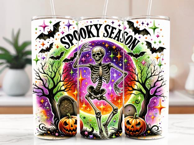 Spooky Season Skeleton Tumbler